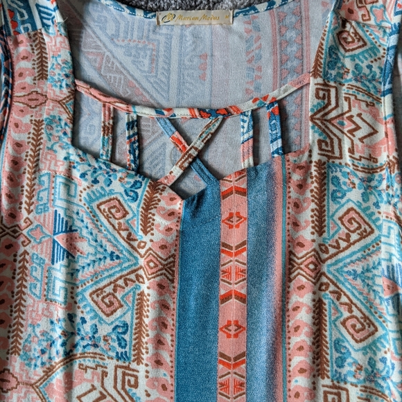 Boho Tribal style Maxi dress - size Medium - Picture 6 of 7